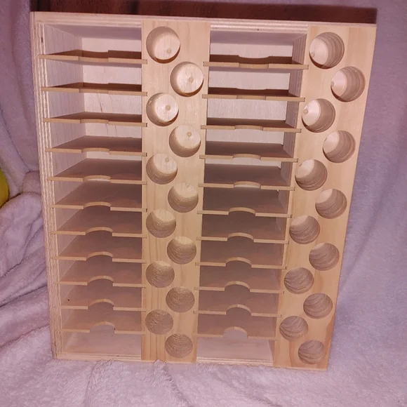 Wooden Display Rack, Marked For Ink And Stamp Storage - Picture 3 of 5